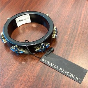 Banana Republic Embellished Black Bangle